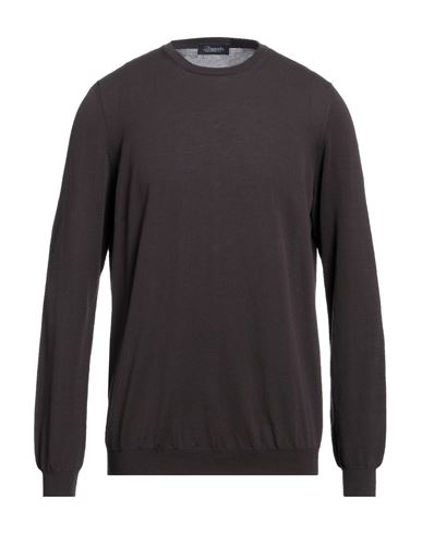 Drumohr Man Sweater Dark Brown Size 42 Cotton