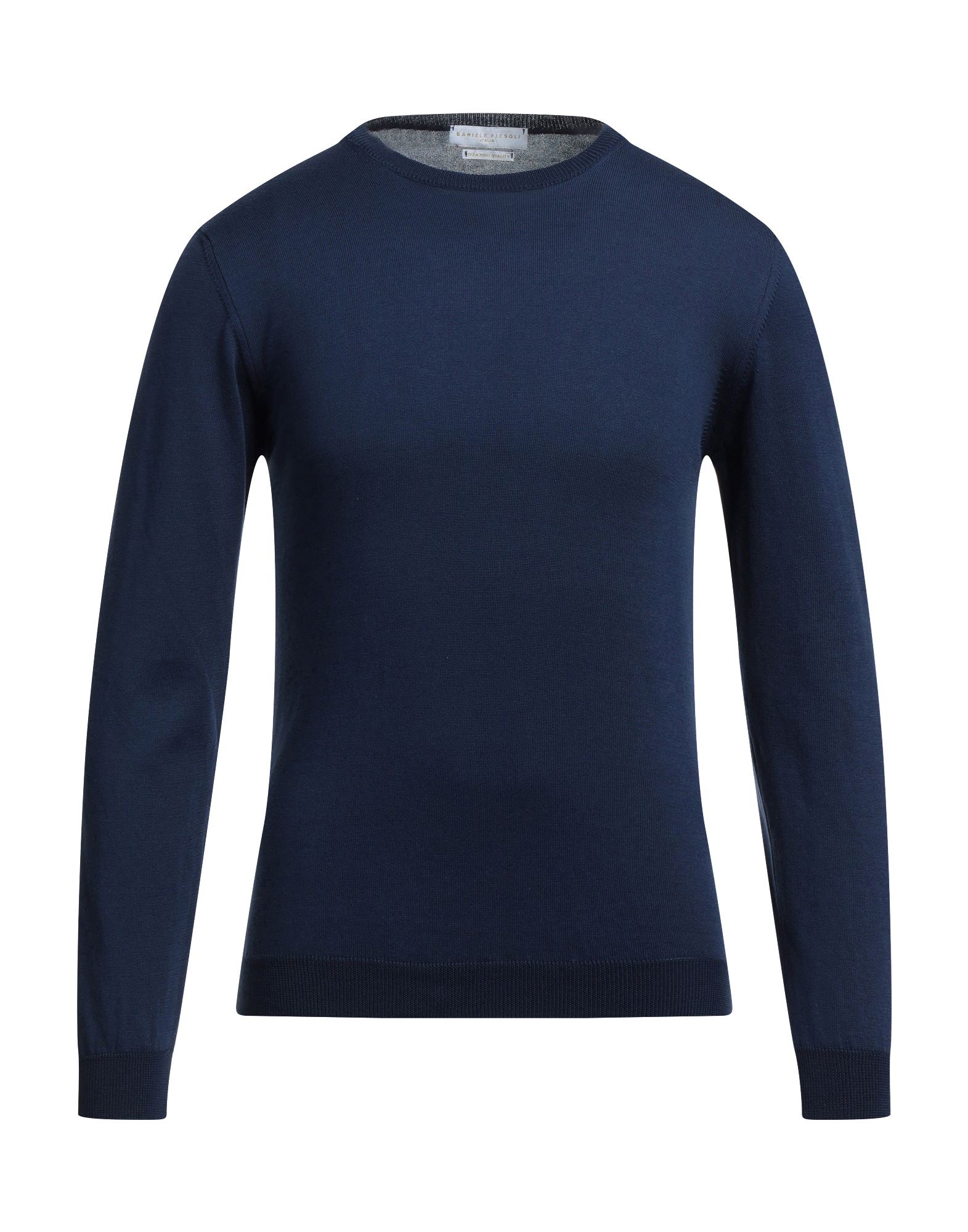 DANIELE FIESOLI DANIELE FIESOLI MAN SWEATER MIDNIGHT BLUE SIZE S COTTON