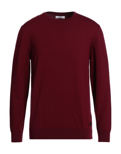 Replay Man Sweater Burgundy Size Xl Virgin Wool, Polyester, Elastane In Red