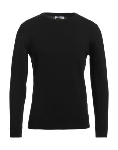 REPLAY REPLAY MAN SWEATER BLACK SIZE L VIRGIN WOOL, POLYESTER, ELASTANE