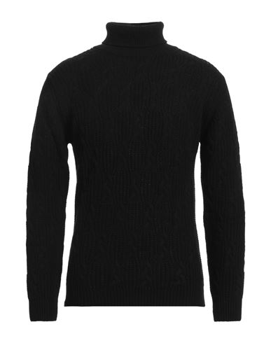 Shop Grey Daniele Alessandrini Man Turtleneck Black Size 38 Recycled Wool, Polyamide