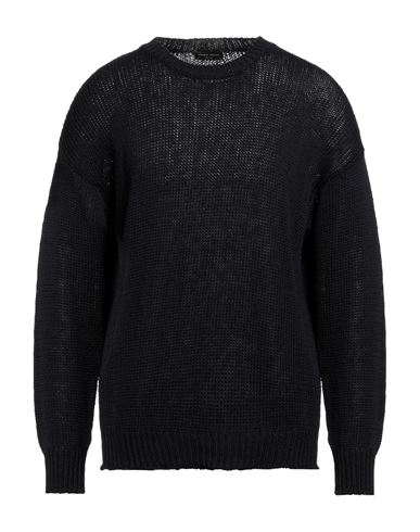 Roberto Collina Man Sweater Black Size 36 Cotton, Nylon, Elastane