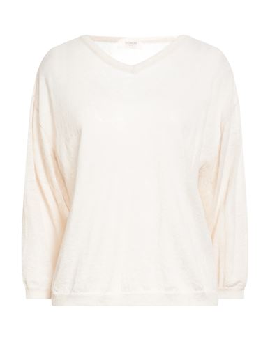 Slowear Zanone Woman Sweater Beige Size 8 Linen, Cotton