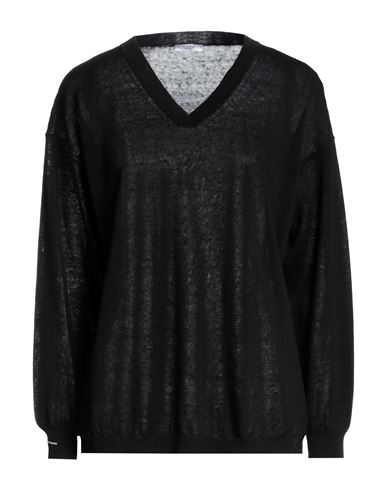 Peserico Woman Sweater Black Size 8 Linen, Cotton