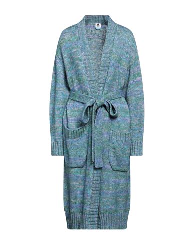 M Missoni Woman Cardigan Turquoise Size M Cotton, Polyamide, Wool, Cashmere, Polyester In Blue