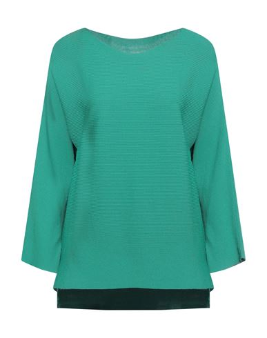 Liviana Conti Woman Sweater Emerald Green Size 8 Viscose, Polyamide