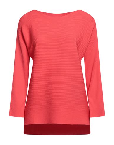 Liviana Conti Woman Sweater Coral Size 12 Viscose, Polyamide In Red