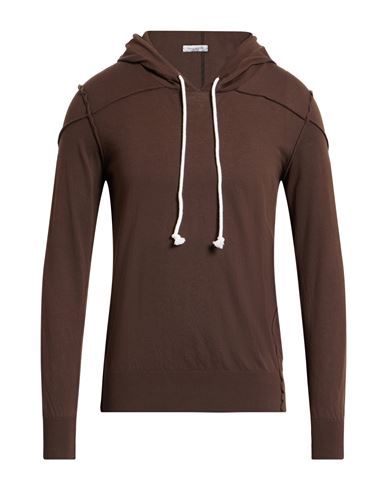 Paolo Pecora Man Sweater Brown Size L Cotton In Brown