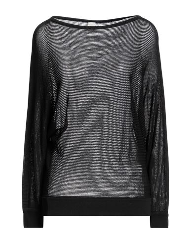 Eleventy Woman Sweater Black Size M Viscose, Polyamide