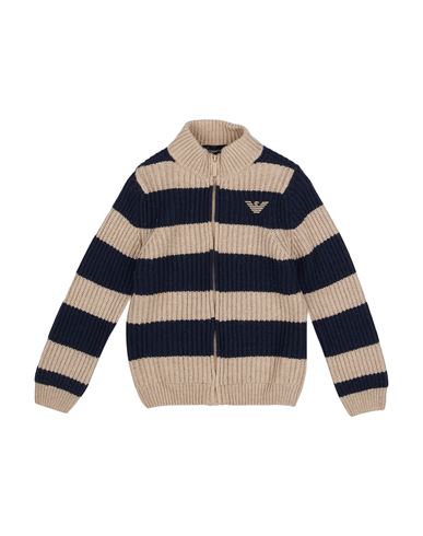 Emporio Armani Toddler Boy Cardigan Beige Size 6 Viscose, Virgin Wool, Polyamide, Cashmere In Beige