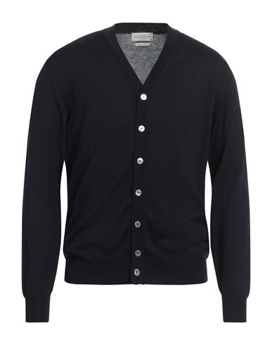 Ballantyne Man Cardigan Midnight Blue Size 40 Silk, Cotton In Blue