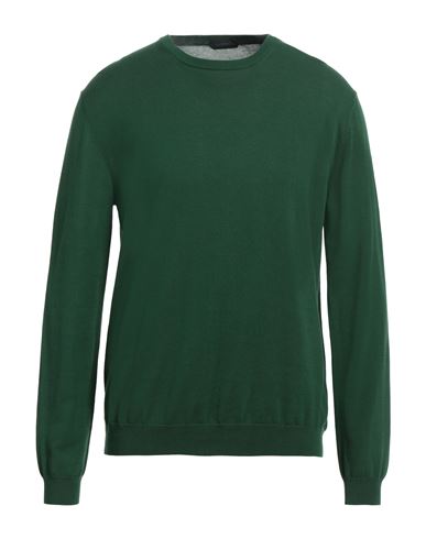Zanone Man Sweater Green Size 48 Cotton In Green