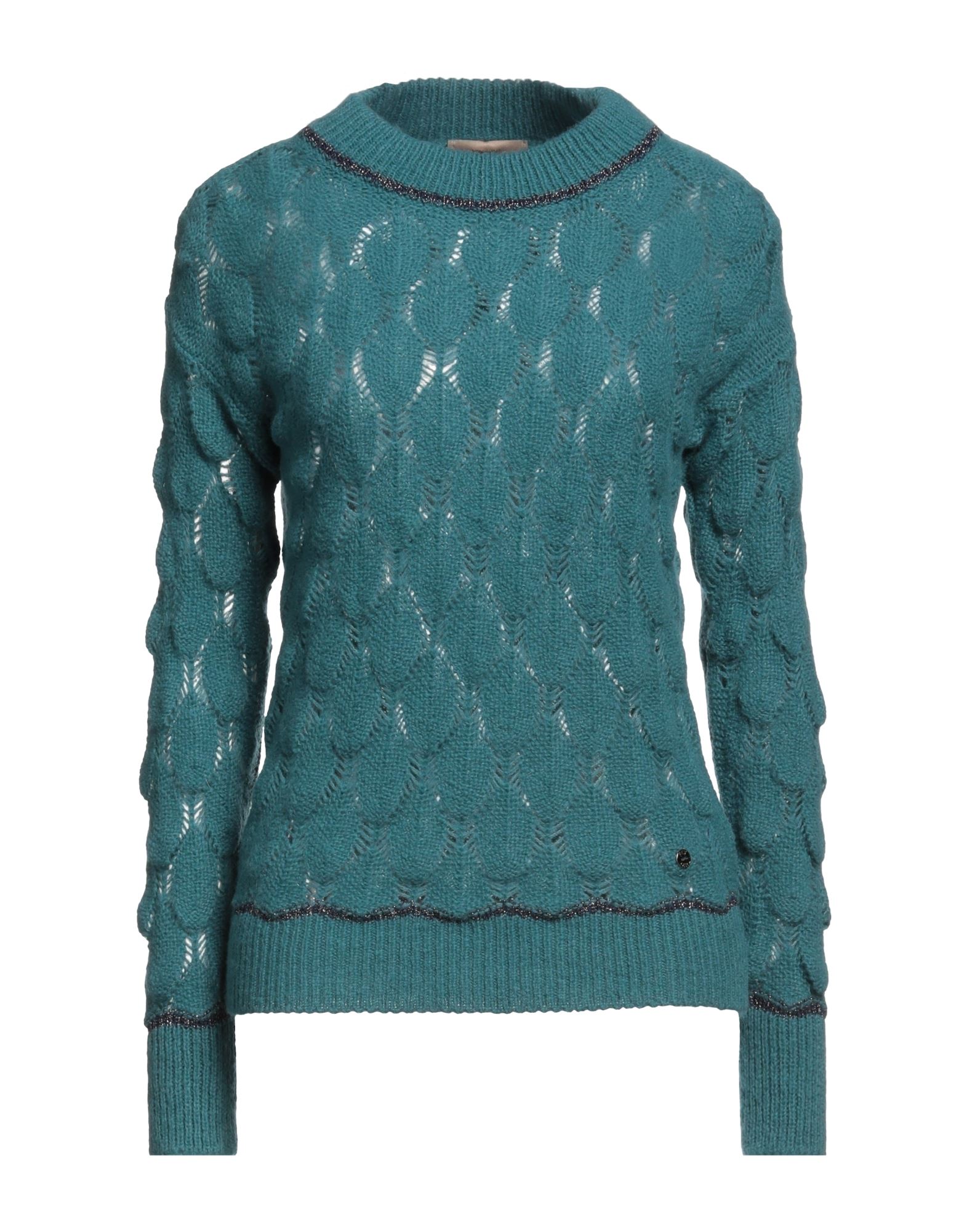 Shop Fly Girl Woman Sweater Deep Jade Size M Acrylic, Mohair Wool, Virgin Wool In Green