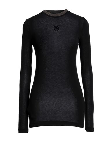 Pinko Woman T-shirt Black Size L Viscose, Polyamide, Cashmere, Elastane, Synthetic Fibers