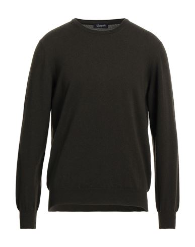 Drumohr Man Sweater Lead Size 42 Wool, Cashmere, Silk In Grey