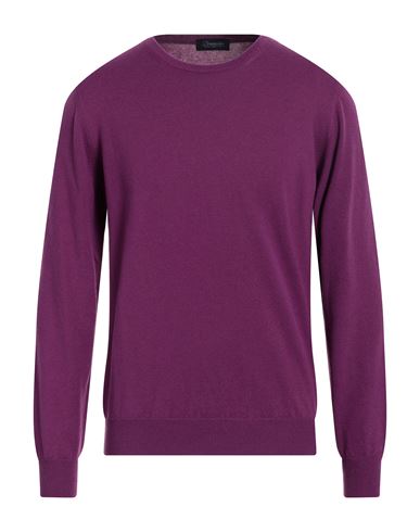 Drumohr Man Sweater Mauve Size 40 Wool, Cashmere, Silk In Purple