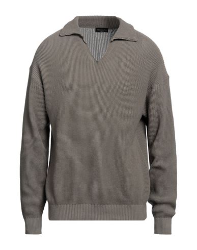 Roberto Collina Man Sweater Khaki Size 36 Cotton In Beige