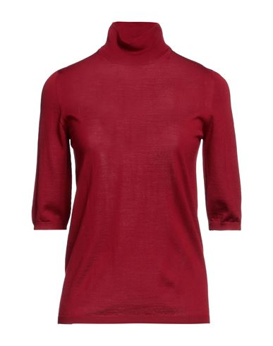 Max Mara Woman Turtleneck Red Size L Virgin Wool