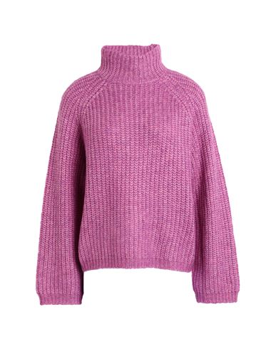 Pieces Woman Turtleneck Mauve Size S Acrylic, Recycled Polyester, Nylon In Purple