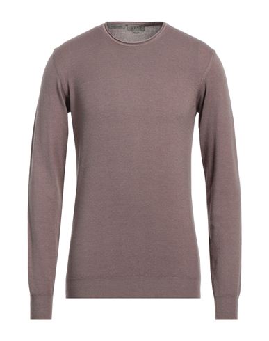 Seventy Venezia Man Sweater Light Brown Size M Virgin Wool, Elastane In Brown