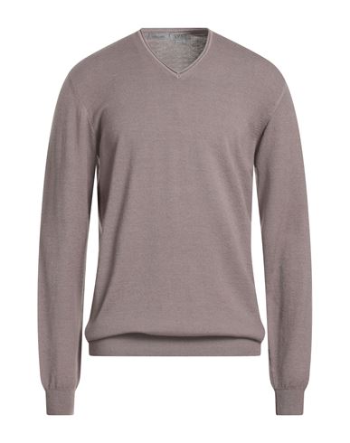 Seventy Venezia Sergio Tegon Man Sweater Taupe Size Xxl Virgin Wool, Elastane In Brown