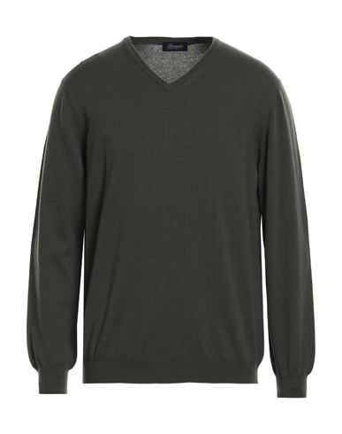 Drumohr Man Sweater Military Green Size 42 Wool, Cashmere, Silk