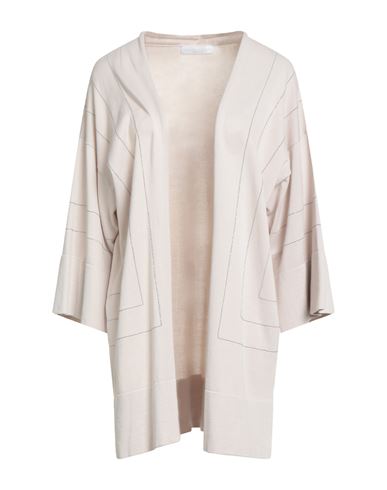 Fabiana Filippi Woman Cardigan Beige Size 8 Cotton, Ecobrass In Neutral