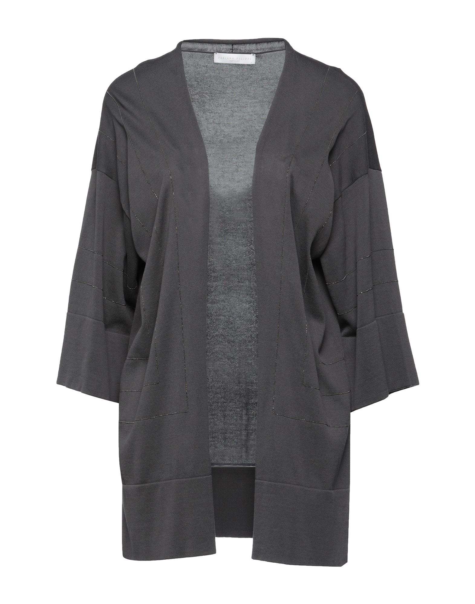 Fabiana Filippi Cardigans In Steel Grey