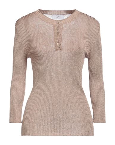 Soallure Woman Sweater Sand Size M Viscose, Polyamide, Polyester In Beige