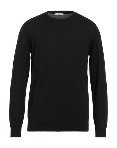 Paolo Pecora Black Fine Knit Sweater In Black