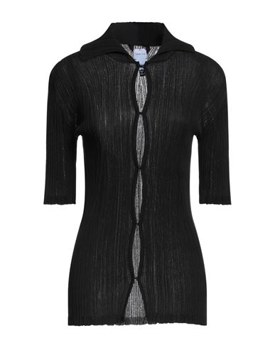 Mcq By Alexander Mcqueen Mcq Alexander Mcqueen Woman Cardigan Black Size Xl Cotton, Polyamide, Viscose, Polyester