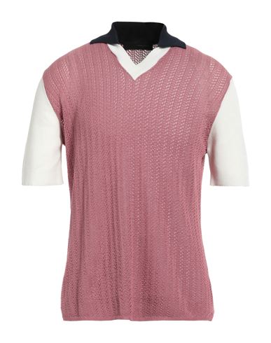 Tagliatore Man Sweater Pastel Pink Size 38 Cotton