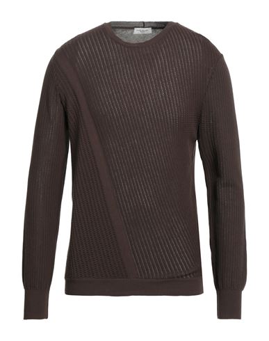 Paolo Pecora Man Sweater Brown Size L Cotton