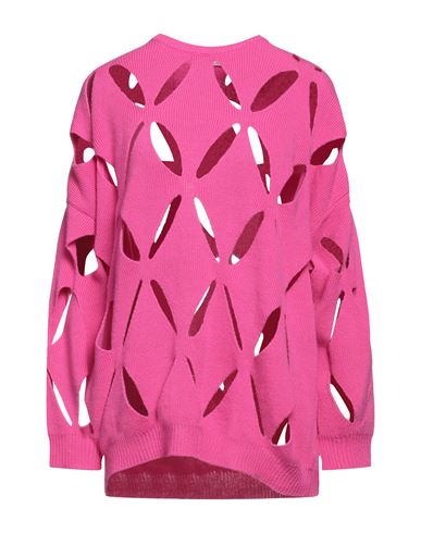 Valentino Cutout Virgin-wool Sweater In Pink