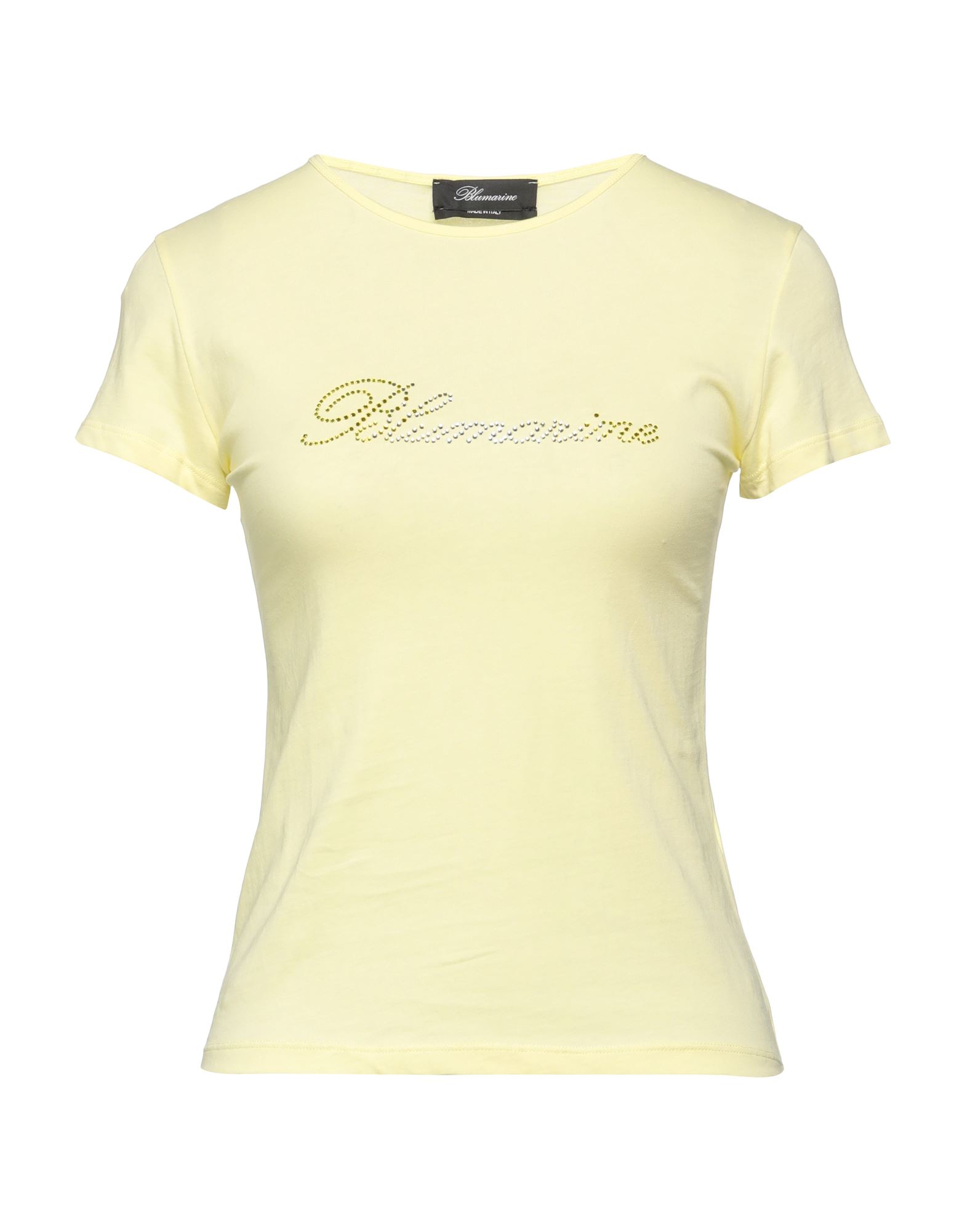 Shop Blumarine Woman T-shirt Yellow Size 6 Cotton