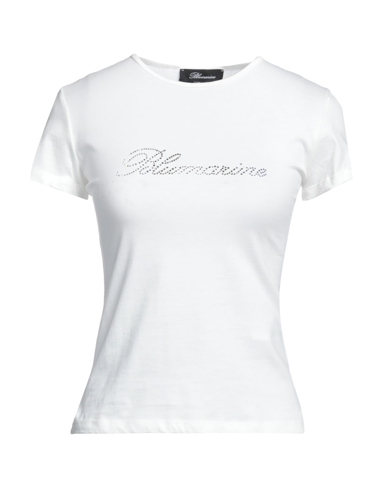 Shop Blumarine Woman T-shirt White Size 2 Cotton