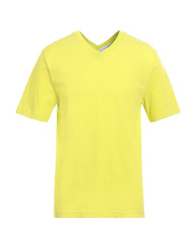 Shop Bottega Veneta Man T-shirt Acid Green Size L Cotton