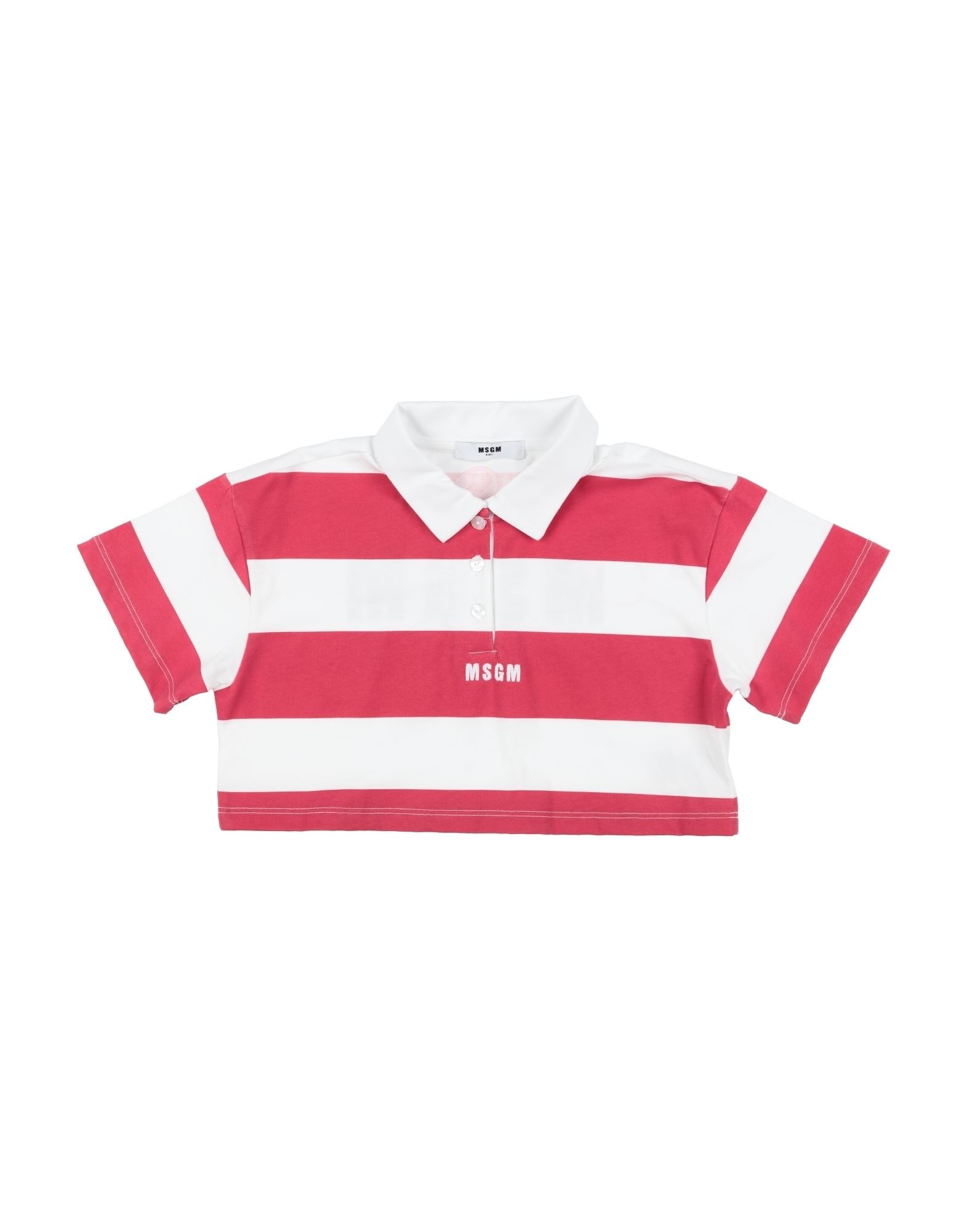 Shop Msgm Polo Shirts In Fuchsia