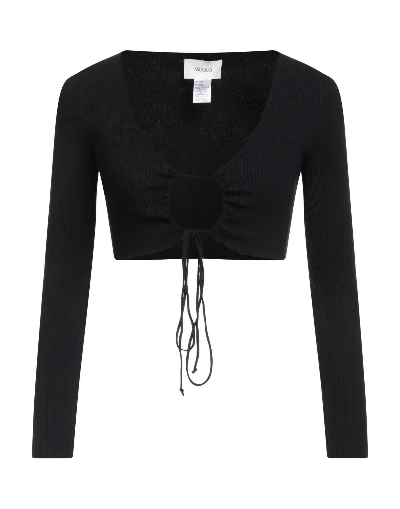 Vicolo Wrap Cardigans In Black