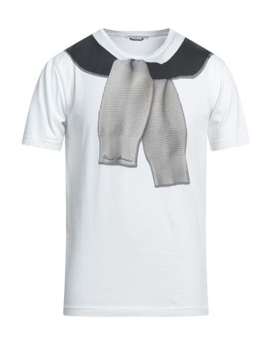 Grey Daniele Alessandrini Man T-shirt White Size Xxl Cotton