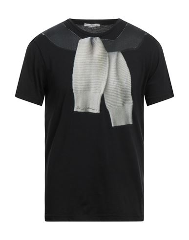Grey Daniele Alessandrini Man T-shirt Black Size M Cotton