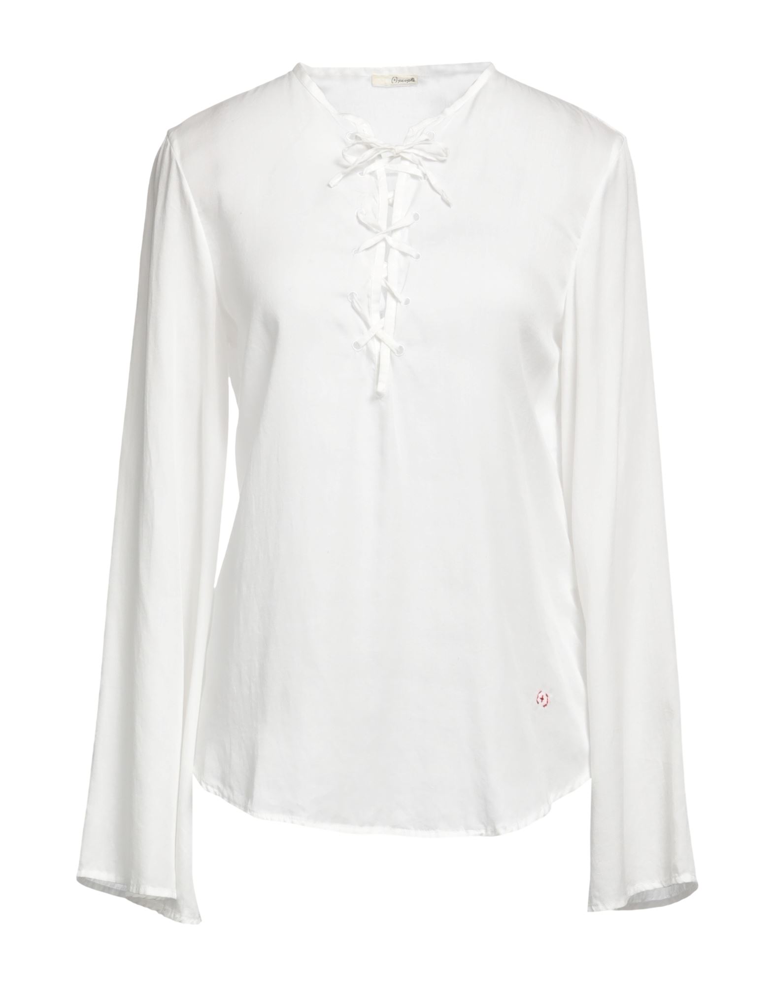 People (+)  Woman Top White Size S Cotton