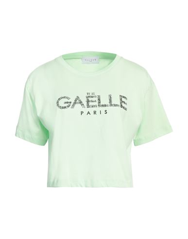 Gaelle Paris Gaëlle Paris Woman T-shirt Light Green Size 2 Cotton