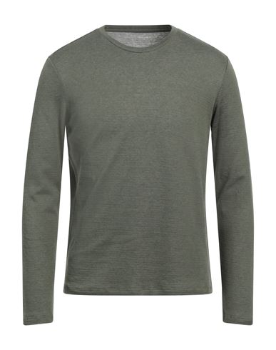 Shop Majestic Filatures Man T-shirt Military Green Size M Cotton, Cashmere