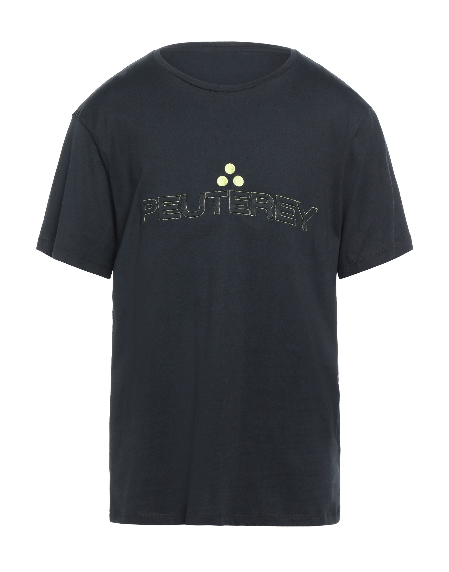Shop Peuterey Man T-shirt Black Size Xs Cotton