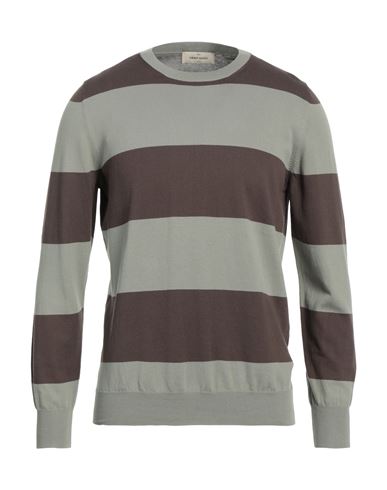 Gran Sasso Man Sweater Dark Brown Size 40 Cotton
