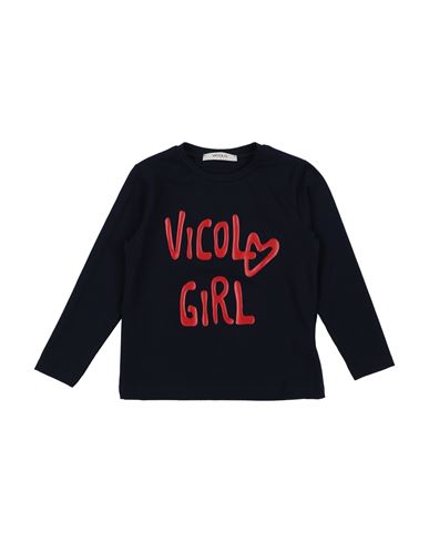 Vicolo Babies'  Toddler Girl T-shirt Midnight Blue Size 4 Cotton, Elastane