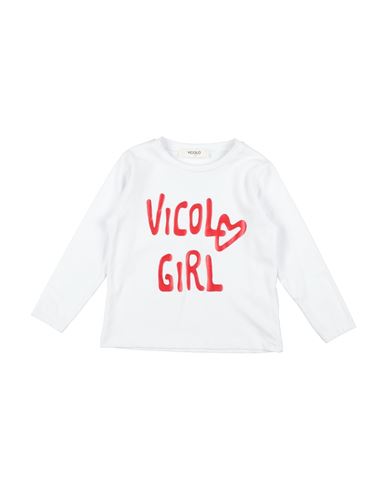 Vicolo Babies'  Toddler Girl T-shirt White Size 4 Cotton, Elastane