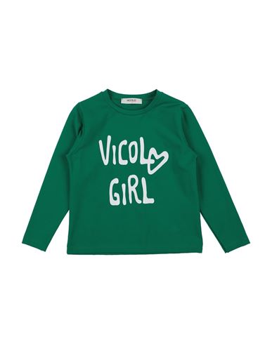 Vicolo Babies'  Toddler Girl T-shirt Emerald Green Size 6 Cotton, Elastane