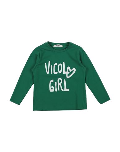 Vicolo Babies'  Toddler Girl T-shirt Emerald Green Size 6 Cotton, Elastane